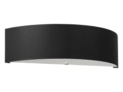Sollux Lighting Aplique Para Pared^Lámparas de pared Kalmaris minimalista de tela/vidrio/acero - 2 fuentes luminosas 3000K - L.45 x A.12 cm - Negro