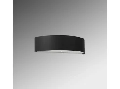 Sollux Lighting Aplique Para Pared^Lámparas de pared Kalmaris minimalista de tela/vidrio/acero - 2 fuentes luminosas 3000K - L.45 x A.12 cm - Negro