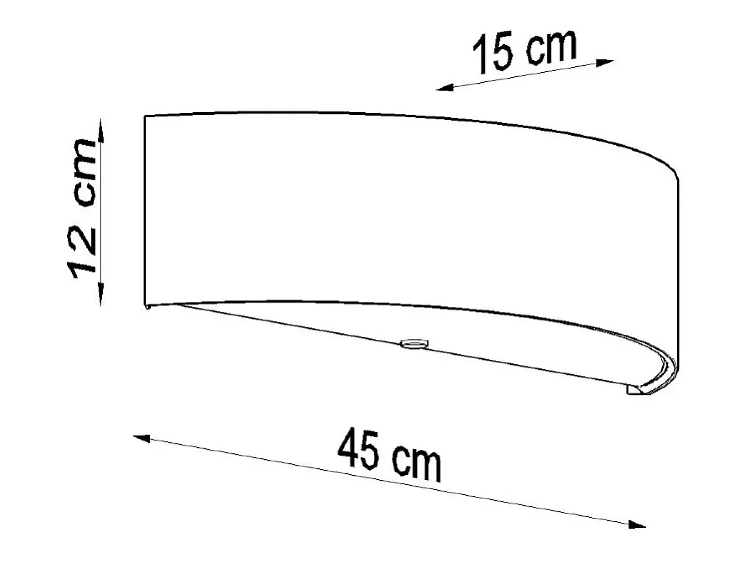 Sollux Lighting Aplique Para Pared^Lámparas de pared Kalmaris minimalista de tela/vidrio/acero - 2 fuentes luminosas 3000K - L.45 x A.12 cm - Negro