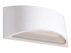 Outlet Sollux Lighting Lámparas de pared Litte moderno de cerámica - 1 fuentes luminosas 3000K - L.31,5 x A.14 cm - Blanco