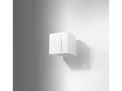 Sollux Lighting Aplique Para Pared^Lámparas de pared Luminara moderno de aluminio - 1 fuentes luminosas 3000K - L.10 x A.10 cm - Blanco
