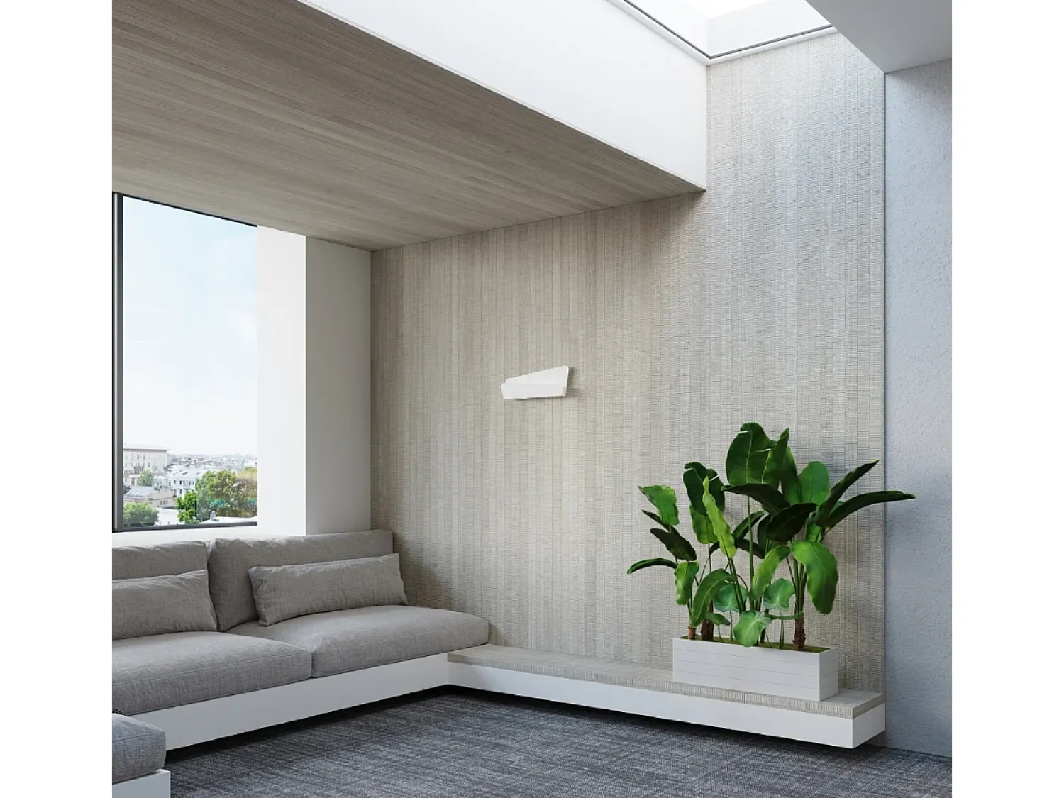 Sollux Lighting Aplique Para Pared^Lámparas de pared Lumivea moderno de acero - 2 fuentes luminosas 4000K - L.40 x A.15 cm - Blanco