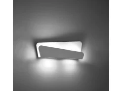 Sollux Lighting Aplique Para Pared^Lámparas de pared Lumivea moderno de acero - 2 fuentes luminosas 4000K - L.40 x A.15 cm - Blanco