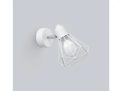Sollux Lighting Aplique Para Pared^Lámparas de pared Lunova moderno de acero - 1 fuentes luminosas 3000K - L.18 x A.18 cm - Blanco