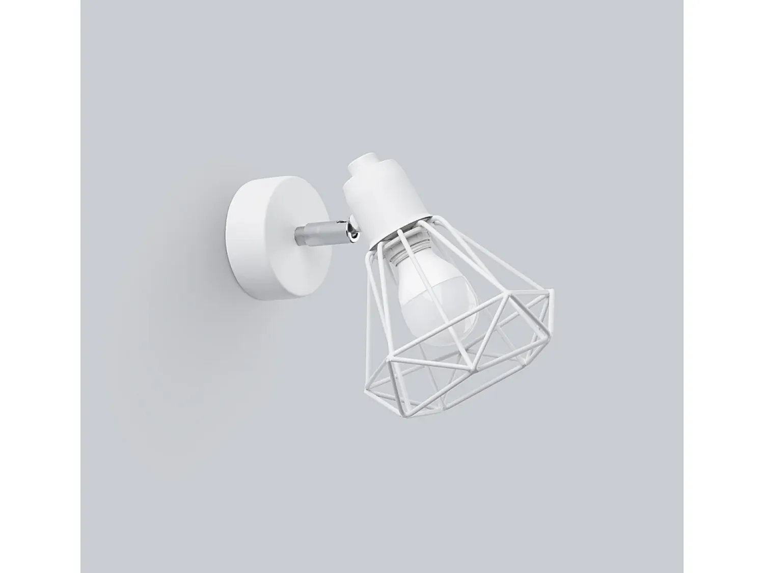 Sollux Lighting Aplique Para Pared^Lámparas de pared Lunova moderno de acero - 1 fuentes luminosas 3000K - L.18 x A.18 cm - Blanco