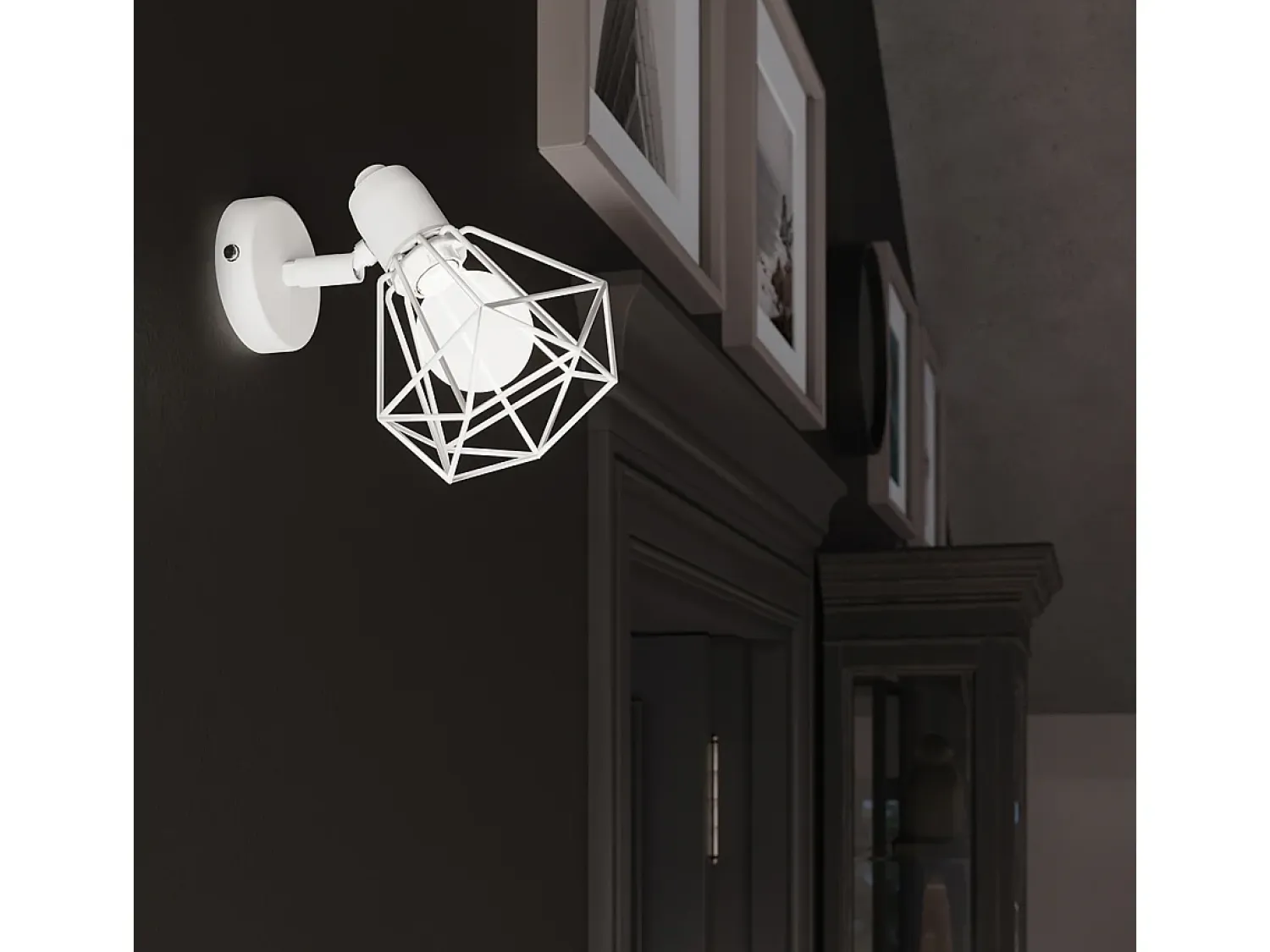 Sollux Lighting Aplique Para Pared^Lámparas de pared Lunova moderno de acero - 1 fuentes luminosas 3000K - L.18 x A.18 cm - Blanco