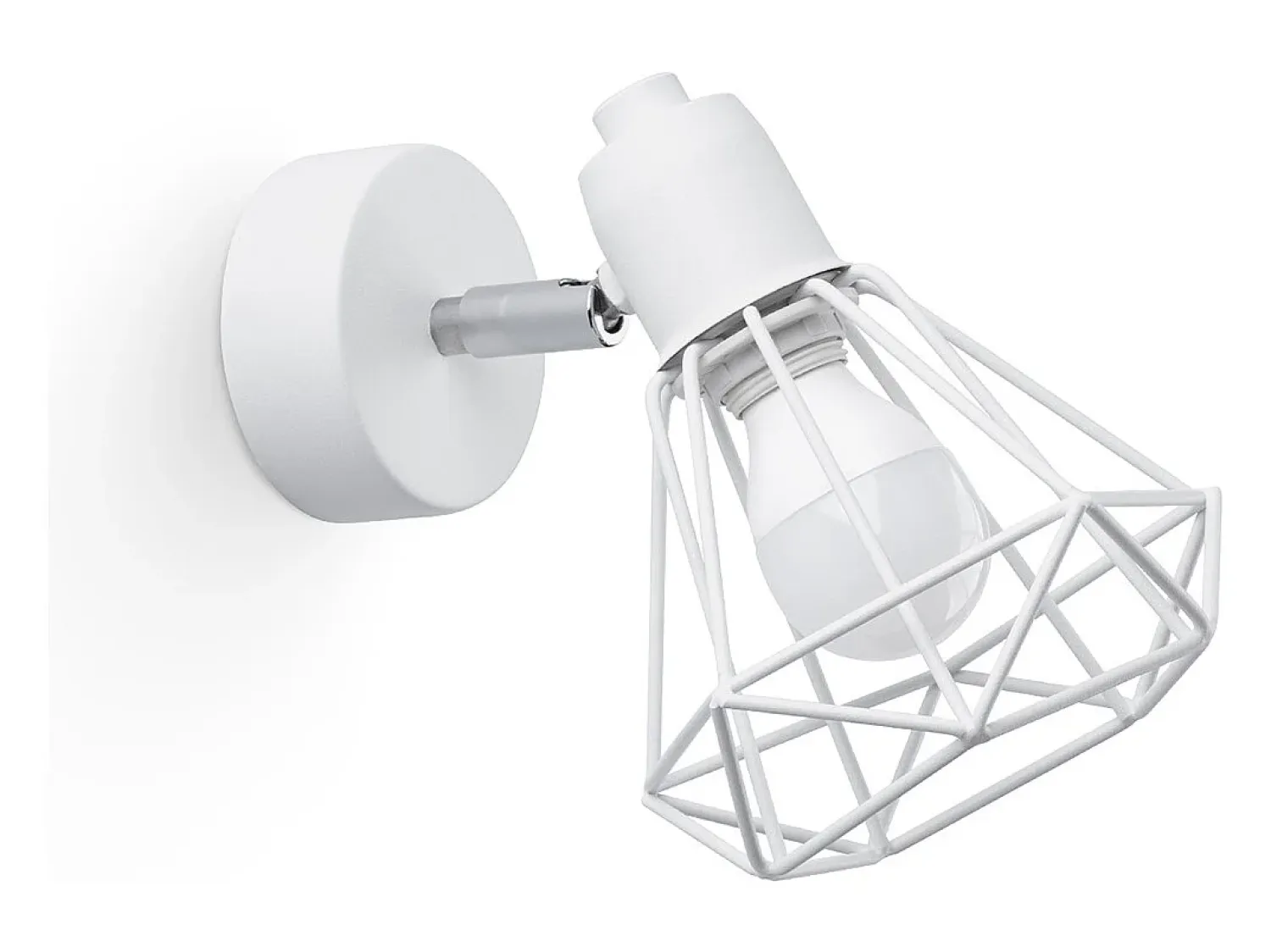 Sollux Lighting Aplique Para Pared^Lámparas de pared Lunova moderno de acero - 1 fuentes luminosas 3000K - L.18 x A.18 cm - Blanco