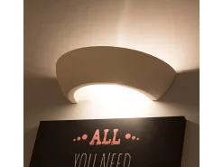 Sollux Lighting Aplique Para Pared^Lámparas de pared Luxis moderno de cerámica/vidrio - 1 fuentes luminosas 3000K - L.34 x A.8 cm - Blanco