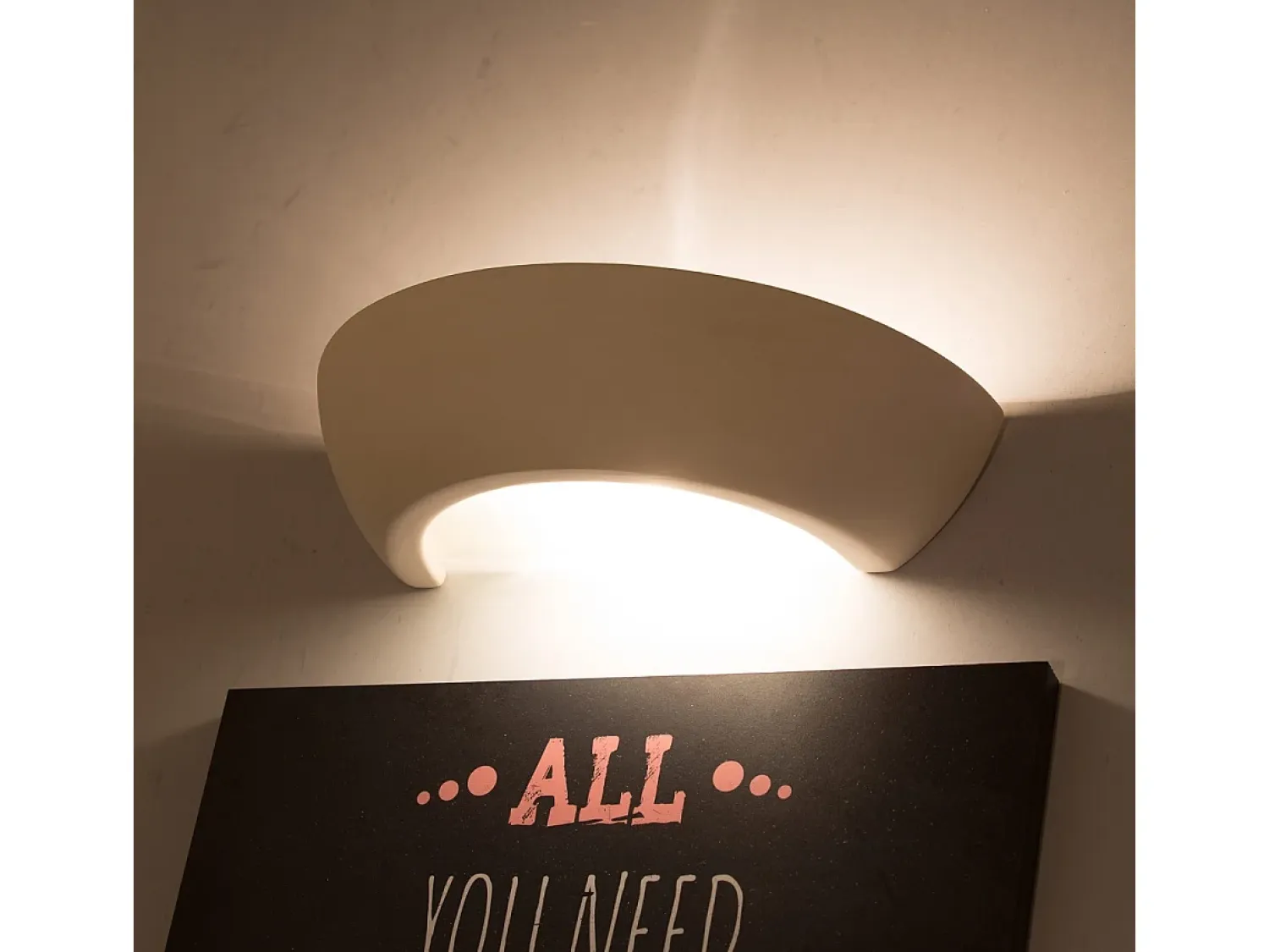 Sollux Lighting Aplique Para Pared^Lámparas de pared Luxis moderno de cerámica/vidrio - 1 fuentes luminosas 3000K - L.34 x A.8 cm - Blanco