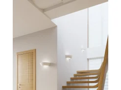 Sollux Lighting Aplique Para Pared^Lámparas de pared Luxis moderno de cerámica/vidrio - 1 fuentes luminosas 3000K - L.34 x A.8 cm - Blanco