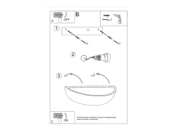 Sollux Lighting Aplique Para Pared^Lámparas de pared Luxis moderno de cerámica/vidrio - 1 fuentes luminosas 3000K - L.34 x A.8 cm - Blanco