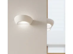 Sollux Lighting Aplique Para Pared^Lámparas de pared Luxis moderno de cerámica/vidrio - 1 fuentes luminosas 3000K - L.34 x A.8 cm - Blanco
