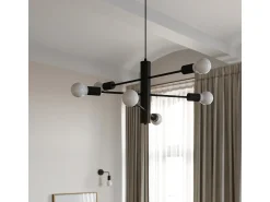 Sollux Lighting Aplique Para Pared^Lámparas de pared Luxra desván de acero - 1 fuentes luminosas 3000K - L.8 x A.8 cm - Negro