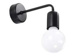 Sollux Lighting Aplique Para Pared^Lámparas de pared Luxra desván de acero - 1 fuentes luminosas 3000K - L.8 x A.8 cm - Negro