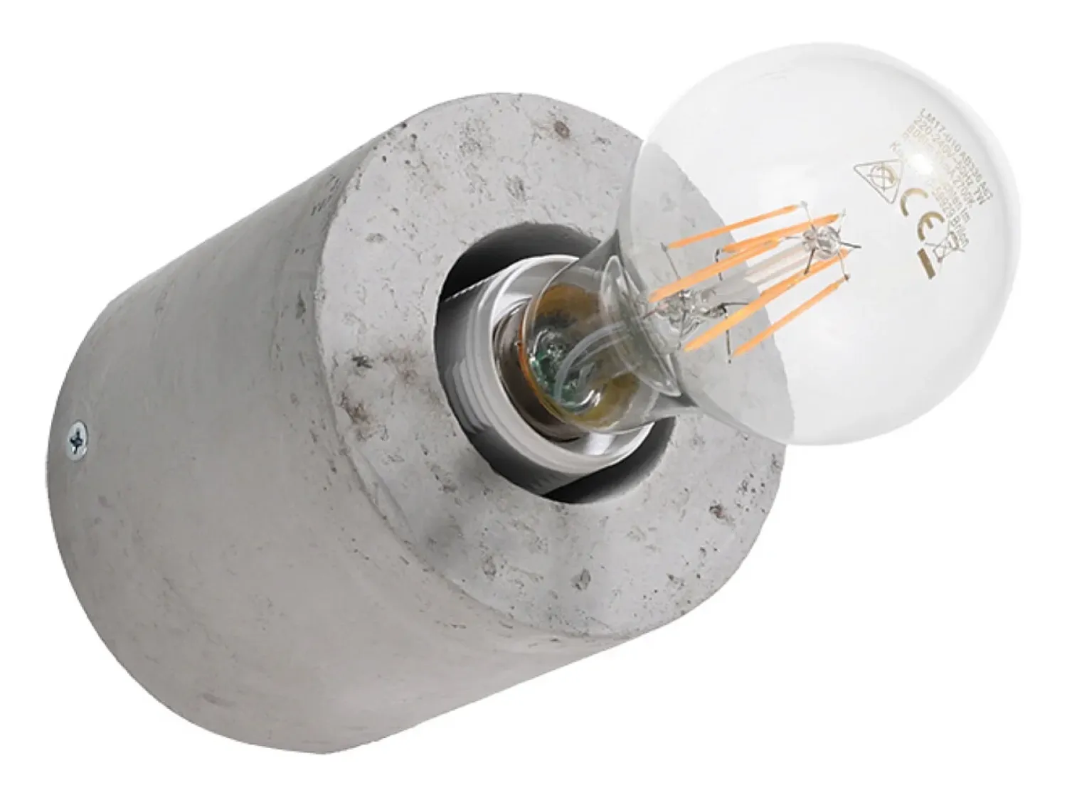 Sollux Lighting Lámparas de pared Nalvado industrial de concreto - 1 fuentes luminosas 4000K - L.10 x A.10 cm - Gris