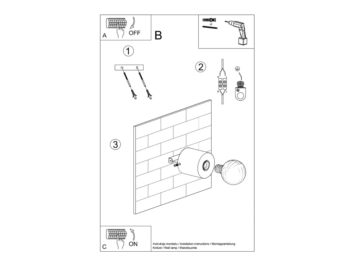 Sollux Lighting Lámparas de pared Nalvado industrial de concreto - 1 fuentes luminosas 4000K - L.10 x A.10 cm - Gris