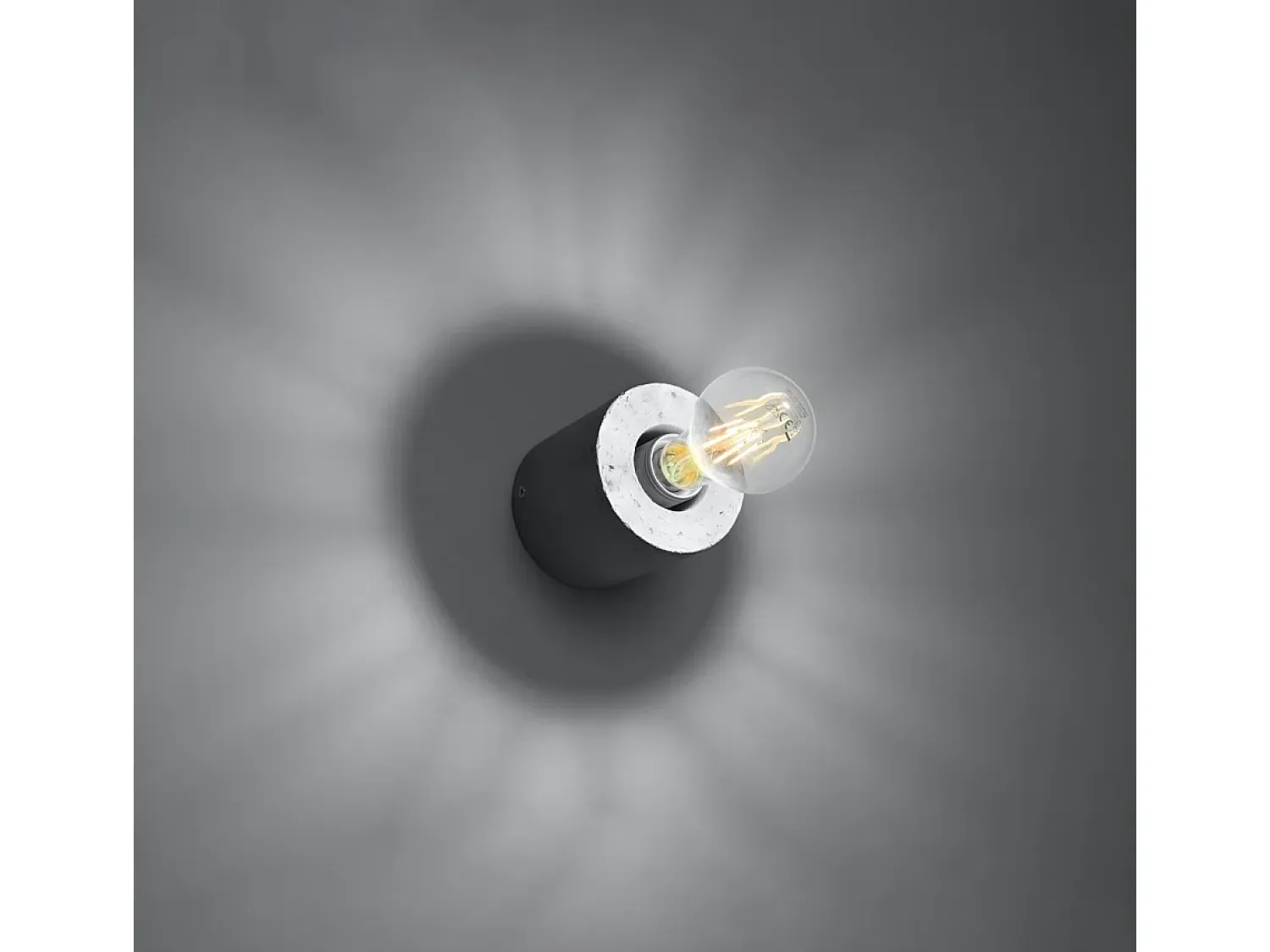 Sollux Lighting Lámparas de pared Nalvado industrial de concreto - 1 fuentes luminosas 4000K - L.10 x A.10 cm - Gris