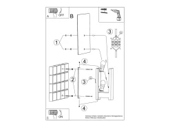 Sollux Lighting Aplique Para Pared^Lámparas de pared Nappo escandinavo de madera/vidrio - 1 fuentes luminosas 4000K - L.16 x A.30,5 cm - wengué Beige