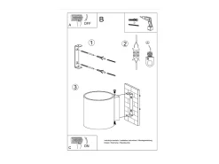 Sollux Lighting Aplique Para Pared^Lámparas de pared Novici moderno de vaso - 1 fuentes luminosas 4000K - L.10 x A.10 cm - Blanco