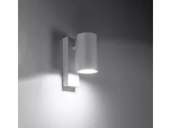 Sollux Lighting Aplique Para Pared^Lámparas de pared Nutiq moderno de acero - 1 fuentes luminosas 4000K - L.6 x A.15 cm - Blanco