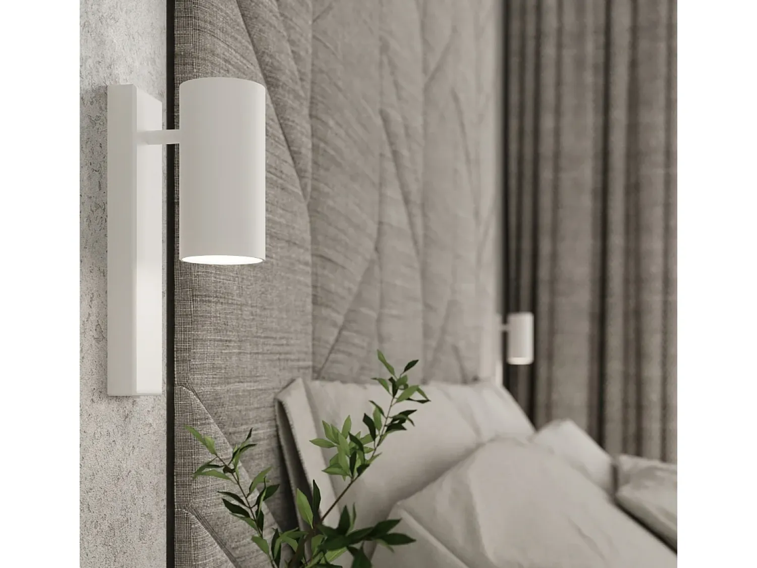 Sollux Lighting Aplique Para Pared^Lámparas de pared Nutiq moderno de acero - 1 fuentes luminosas 4000K - L.6 x A.15 cm - Blanco