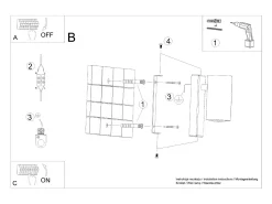 Sollux Lighting Aplique Para Pared^Lámparas de pared Nutiq moderno de acero - 1 fuentes luminosas 3000K - L.6 x A.15 cm - Blanco