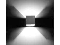 Sollux Lighting Aplique Para Pared^Lámparas de pared Quadx moderno de aluminio - 1 fuentes luminosas 4000K - L.10 x A.10 cm - Gris