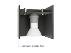 Sollux Lighting Aplique Para Pared^Lámparas de pared Quadx moderno de aluminio - 1 fuentes luminosas 4000K - L.10 x A.10 cm - Gris