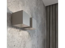 Sollux Lighting Aplique Para Pared^Lámparas de pared Quadx moderno de aluminio - 2 fuentes luminosas 3000K - L.26 x A.11 cm - Gris