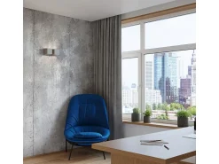 Sollux Lighting Aplique Para Pared^Lámparas de pared Quadx moderno de aluminio - 2 fuentes luminosas 3000K - L.26 x A.11 cm - Gris