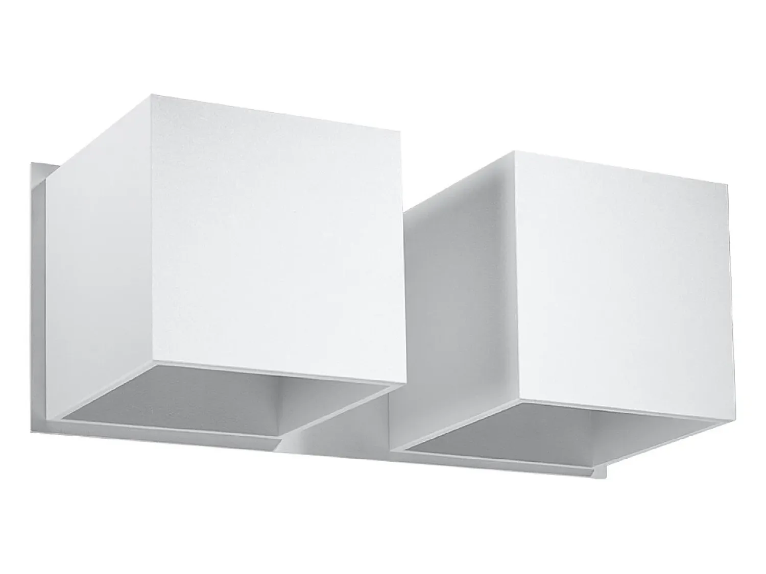 Sollux Lighting Aplique Para Pared^Lámparas de pared Quadx moderno de aluminio - 2 fuentes luminosas 4000K - L.26 x A.11 cm - Blanco