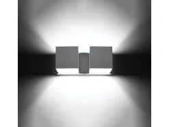 Sollux Lighting Aplique Para Pared^Lámparas de pared Quadx moderno de aluminio - 2 fuentes luminosas 4000K - L.26 x A.11 cm - Blanco
