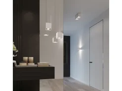 Sollux Lighting Lámparas de pared Quadx moderno de aluminio - 1 fuentes luminosas 4000K - L.10 x A.10 cm - Blanco
