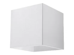 Sollux Lighting Lámparas de pared Quadx moderno de aluminio - 1 fuentes luminosas 4000K - L.10 x A.10 cm - Blanco
