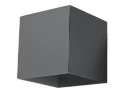 Sollux Lighting Aplique Para Pared^Lámparas de pared Quadx moderno de aluminio - 1 fuentes luminosas 4000K - L.10 x A.10 cm - antracita Gris antracita