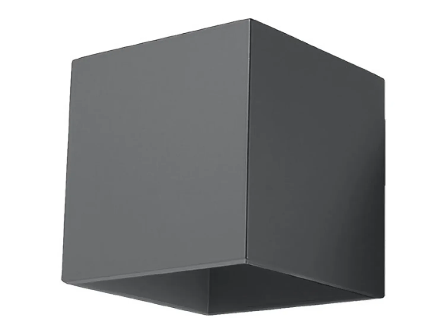 Sollux Lighting Aplique Para Pared^Lámparas de pared Quadx moderno de aluminio - 1 fuentes luminosas 4000K - L.10 x A.10 cm - antracita Gris antracita