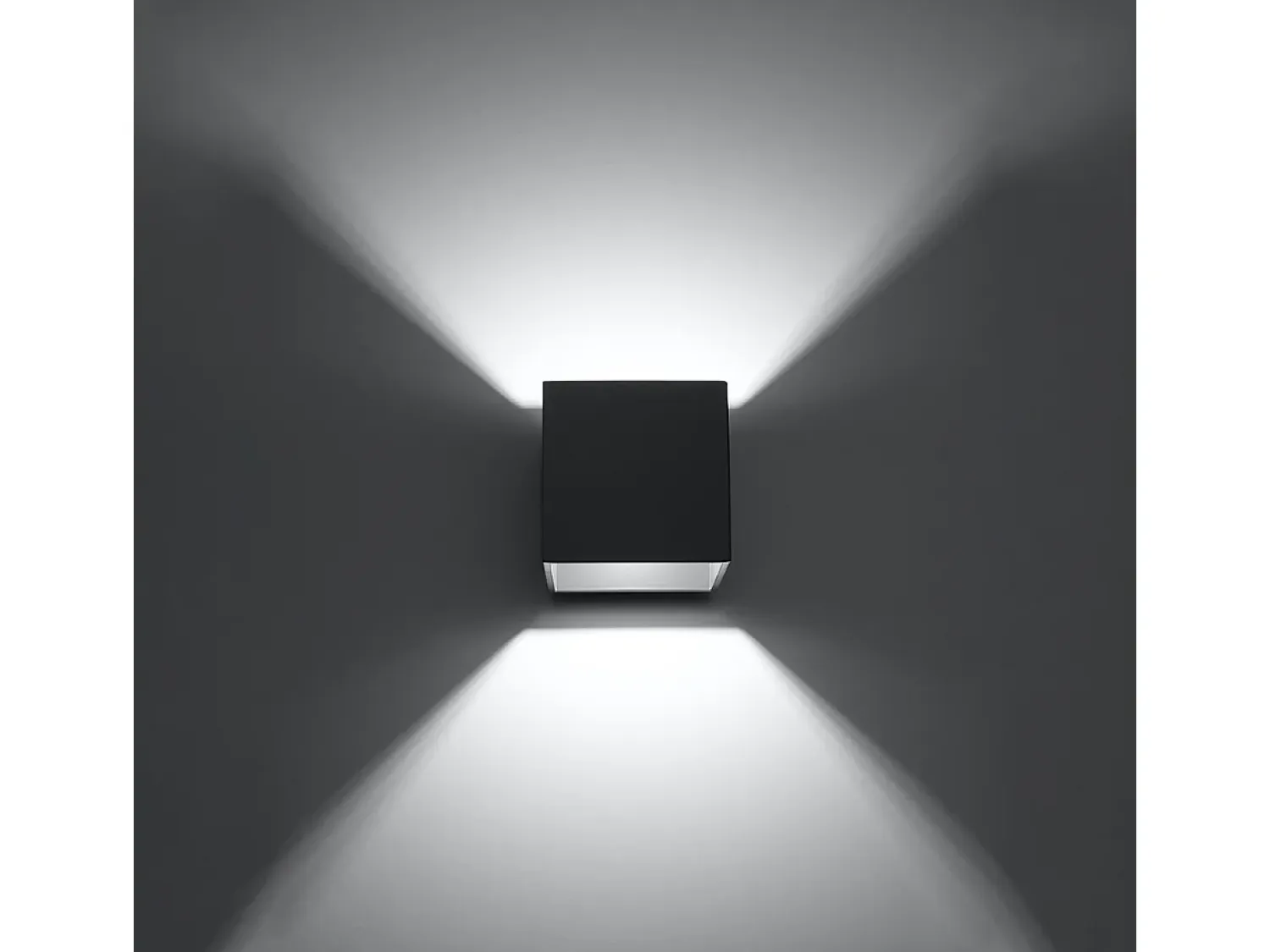 Sollux Lighting Aplique Para Pared^Lámparas de pared Quadx moderno de aluminio - 1 fuentes luminosas 4000K - L.10 x A.10 cm - antracita Gris antracita