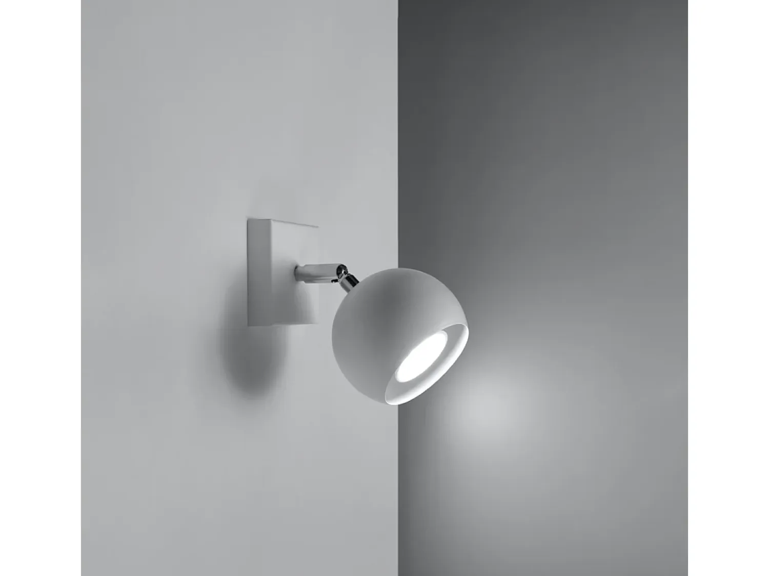 Sollux Lighting Aplique Para Pared^Lámparas de pared Rayis moderno de acero - 1 fuentes luminosas 4000K - L.10 x A.10 cm - Blanco