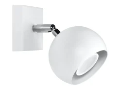 Sollux Lighting Aplique Para Pared^Lámparas de pared Rayis moderno de acero - 1 fuentes luminosas 4000K - L.10 x A.10 cm - Blanco