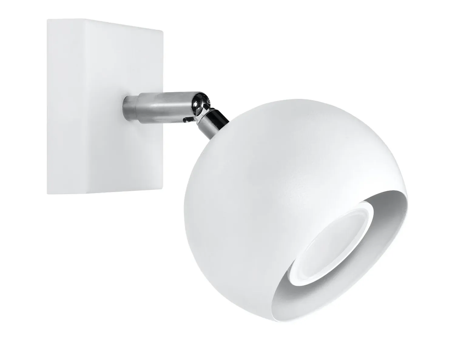 Sollux Lighting Aplique Para Pared^Lámparas de pared Rayis moderno de acero - 1 fuentes luminosas 4000K - L.10 x A.10 cm - Blanco