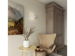 Sale Sollux Lighting Lámparas de pared Solara line moderno de cerámica - 1 fuentes luminosas 4000K - L.32,5 x A.9,5 cm - Blanco