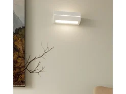 Sale Sollux Lighting Lámparas de pared Solara line moderno de cerámica - 1 fuentes luminosas 4000K - L.32,5 x A.9,5 cm - Blanco