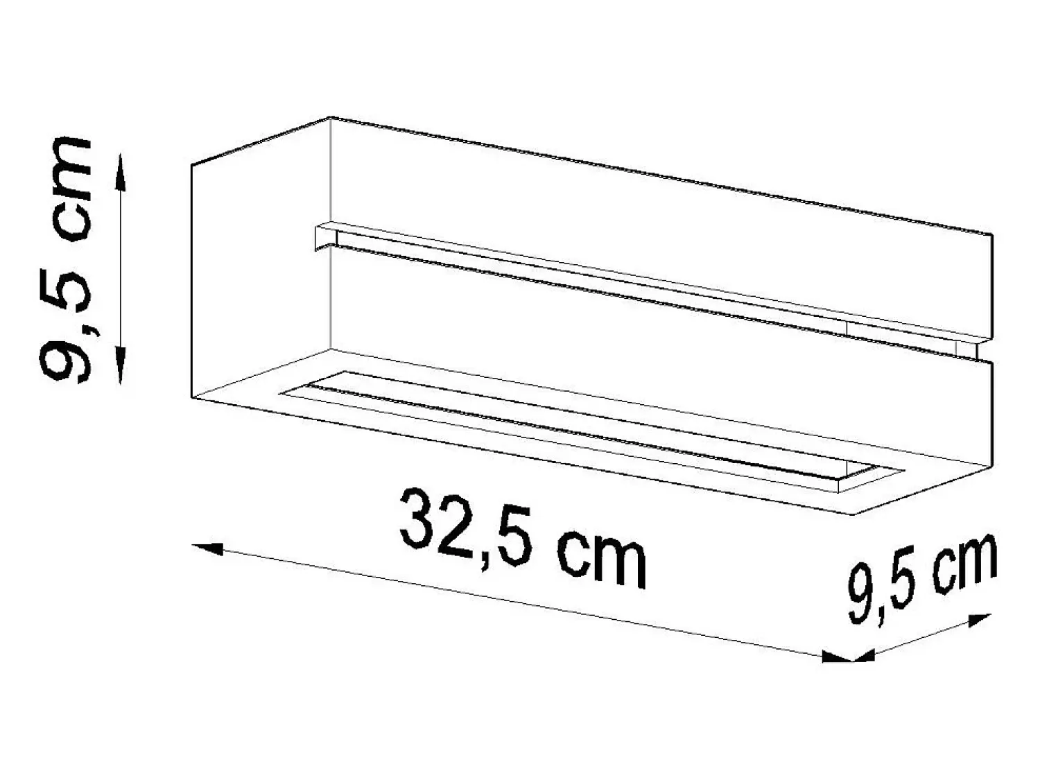 Sale Sollux Lighting Lámparas de pared Solara line moderno de cerámica - 1 fuentes luminosas 4000K - L.32,5 x A.9,5 cm - Blanco