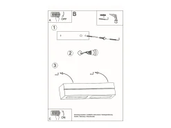 Sale Sollux Lighting Lámparas de pared Solara line moderno de cerámica - 1 fuentes luminosas 4000K - L.32,5 x A.9,5 cm - Blanco