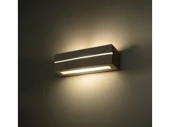 Sale Sollux Lighting Lámparas de pared Solara line moderno de cerámica - 1 fuentes luminosas 4000K - L.32,5 x A.9,5 cm - Blanco