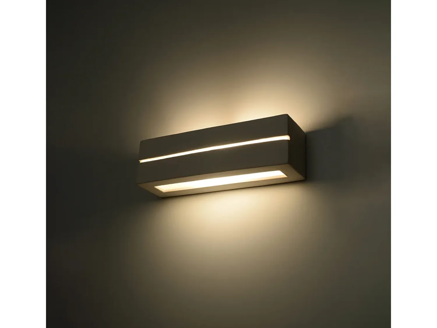 Sale Sollux Lighting Lámparas de pared Solara line moderno de cerámica - 1 fuentes luminosas 4000K - L.32,5 x A.9,5 cm - Blanco