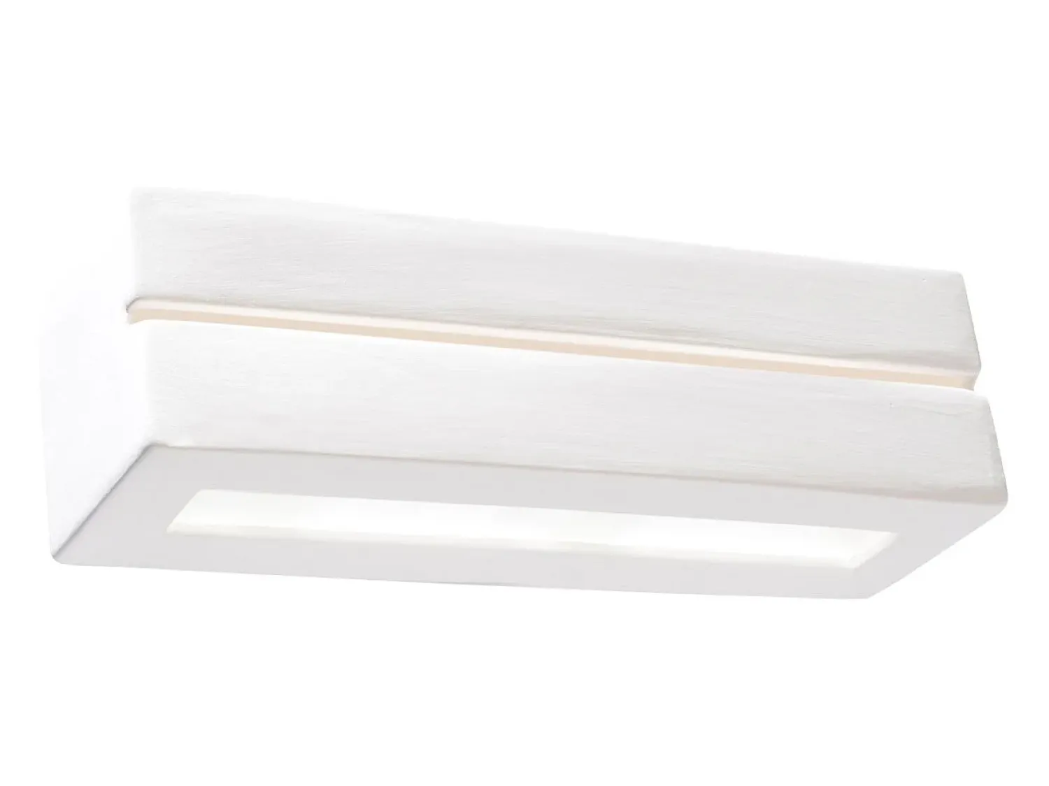Sale Sollux Lighting Lámparas de pared Solara line moderno de cerámica - 1 fuentes luminosas 4000K - L.32,5 x A.9,5 cm - Blanco