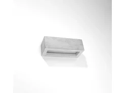 Sollux Lighting Aplique Para Pared^Lámparas de pared Solara moderno de hormigón/vidrio - 1 fuentes luminosas 3000K - L.30 x A.10 cm - Gris