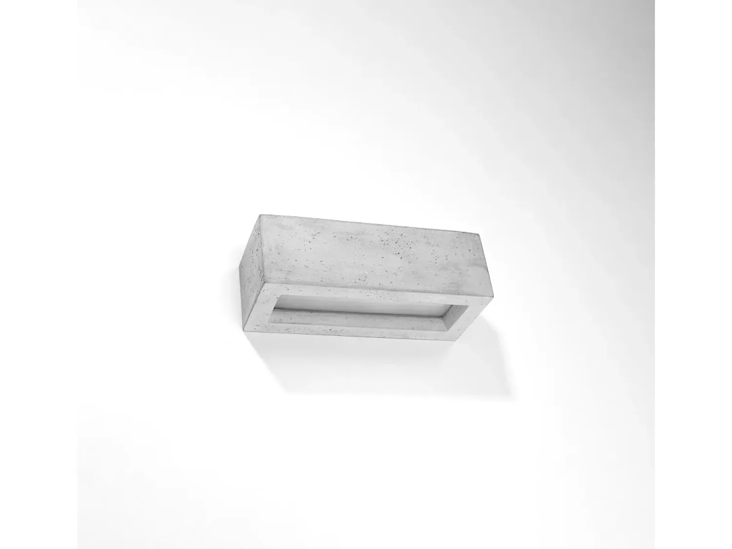 Sollux Lighting Aplique Para Pared^Lámparas de pared Solara moderno de hormigón/vidrio - 1 fuentes luminosas 3000K - L.30 x A.10 cm - Gris