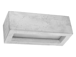 Sollux Lighting Aplique Para Pared^Lámparas de pared Solara moderno de hormigón/vidrio - 1 fuentes luminosas 3000K - L.30 x A.10 cm - Gris